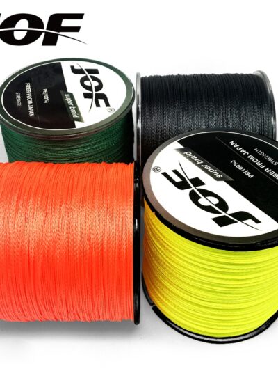JOF 500M 300M 100M Multicolor PE Braided Wire 8/4 Strands Multifilament Japanese Fishing Line