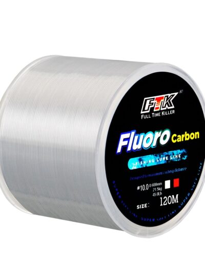 120M Fluorocarbon Coating Fishing Line 0.20mm-0.60mm 7.15LB-45LB Carbon Fiber