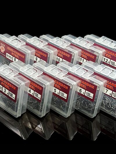 100pcs Stainless Stain Fish/Treble/Catfish/Circle Hooks For Soft Lure