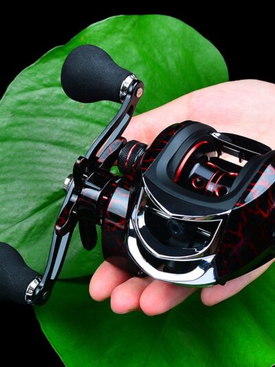 Baitcasting Reel All Metal Spool 18+1BB 10kg/22LB Max Drag Force Speed Ratio 7.1:1 Magnetic Metal Casting Fishing Reel
