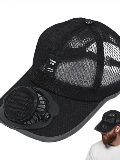 Solar Powered Cap with Fan