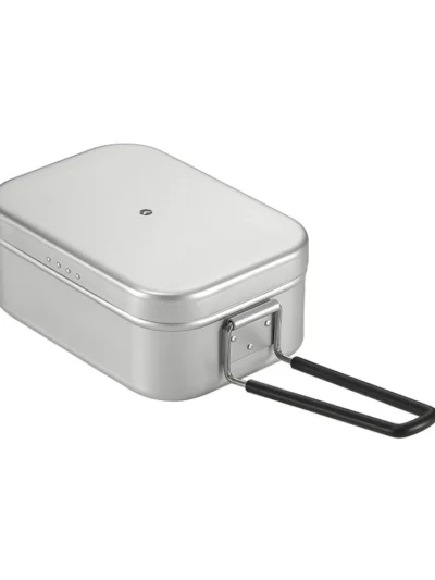 Camping Lunch Box Folding Handle Aluminum Camping  Container Camping Picnic Cookware 650ml /1300ml Portable Lunch Box