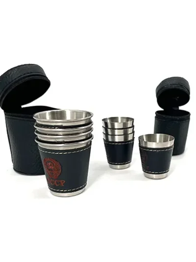 4pcs 30/70ml Outdoor Camping Travel Cups Set Picnic Supplies Stainless Steel